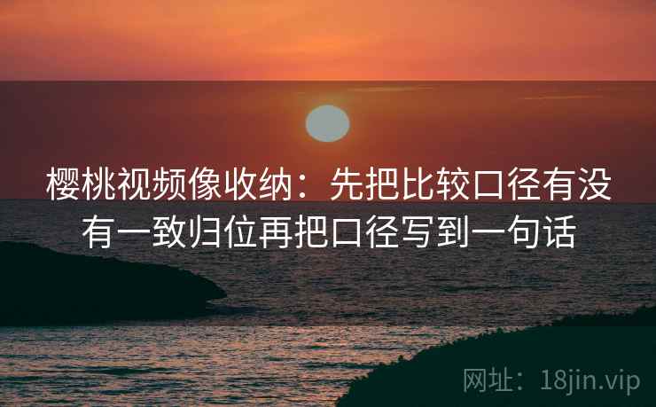 樱桃视频像收纳:先把比较口径有没有一致归位再把口径写到一句话 第2张 樱桃视频像收纳:先把比较口径有没有一致归位再把口径写到一句话 第2张