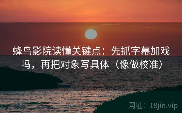 蜂鸟影院读懂关键点:先抓字幕加戏吗,再把对象写具体(像做校准)