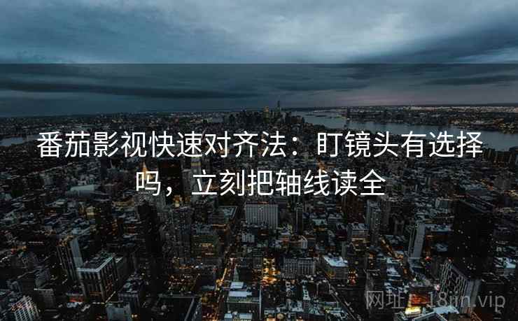 番茄影视快速对齐法:盯镜头有选择吗,立刻把轴线读全 第2张 番茄影视快速对齐法:盯镜头有选择吗,立刻把轴线读全 第2张